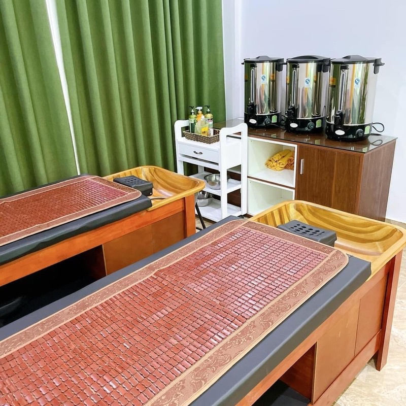 KT 60x180cm Chiếu Trúc Spa Cao Cấp, Gối Trúc Thảo Dược Có May Viền