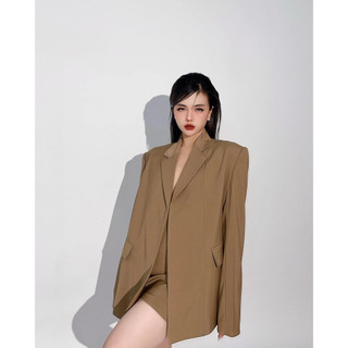 Aó blazer nâu cao câp thiết kế by buy.now