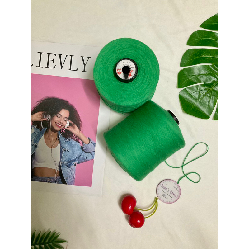 Yarn - Sợi 100% Organic Cotton - Sợi chập  - Sợi mền siêu nhẹ và mát dùng đan móc sản phẩm mùa hè