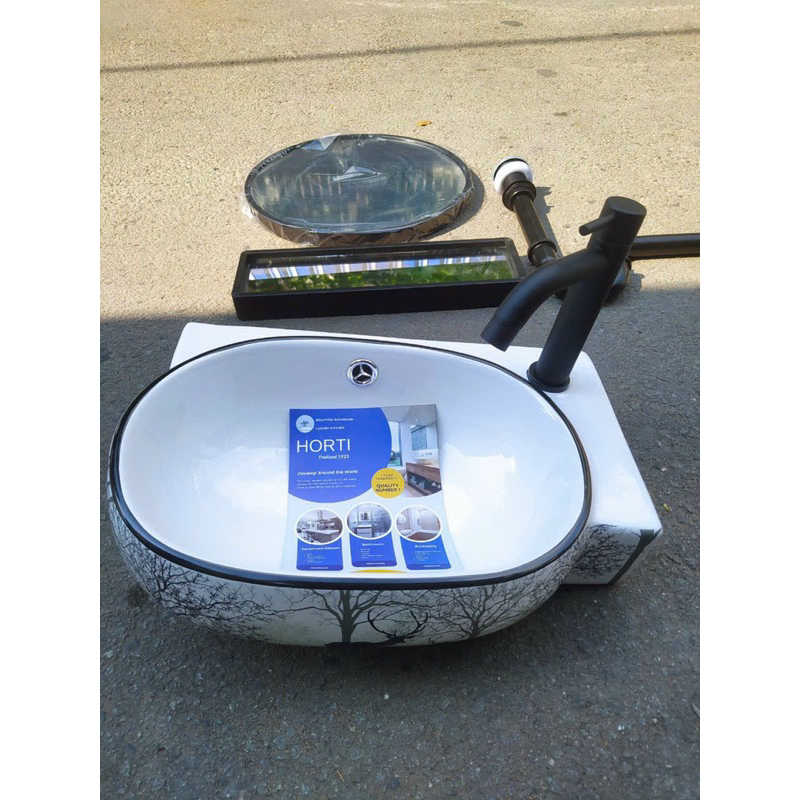 Vòi lavabo lạnh inox 304 sơn tĩnh điện đen cao 20cm mỏ cong