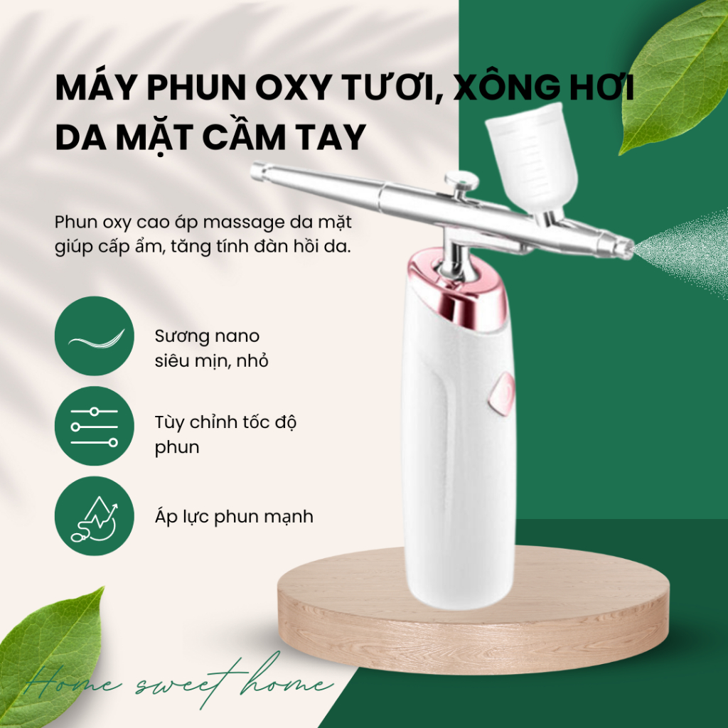 Máy phun sương tạo ẩm cho da, máy phun dưỡng chất làm đẹp da, máy xông da hơi da mặt cầm tay (HỎA TỐC HN)