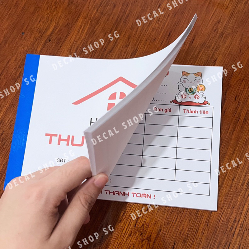 Hoá Đơn Thu Tiền Trọ - Cuốn 50 Tờ - Giấy 80gsm
