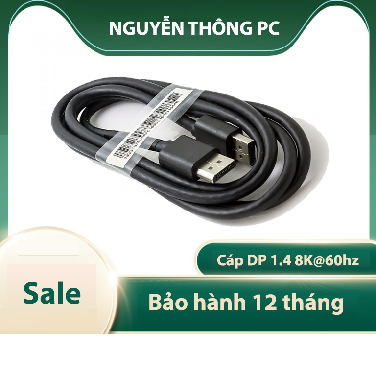 Dây cable displayport 1.4 dài 1.8m hỗ trợ độ phân giải 8k@60Hz bóc máy Dell Esport 811307991 cao cấp