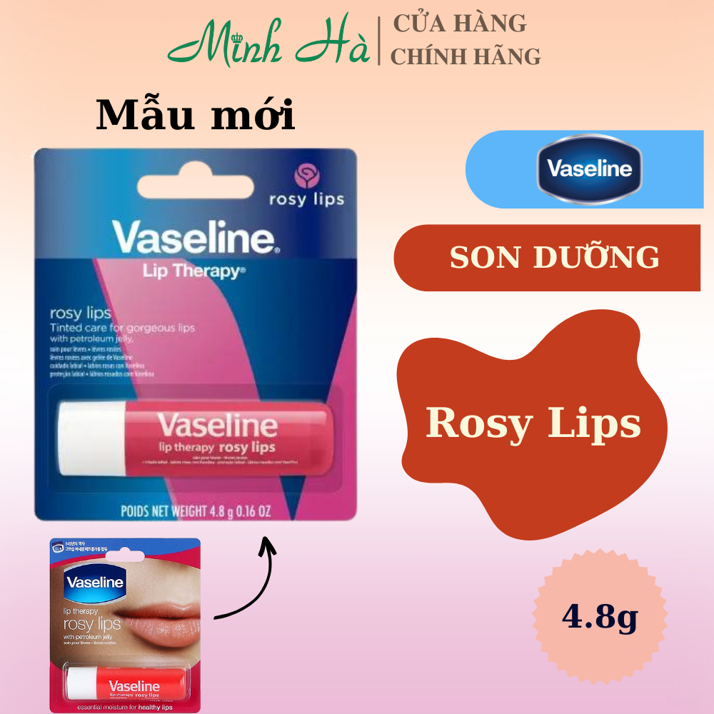 Son dưỡng môi Vaseline Lip Therapy 4.8g dưỡng môi dịu nhẹ và mềm mại tự nhiên