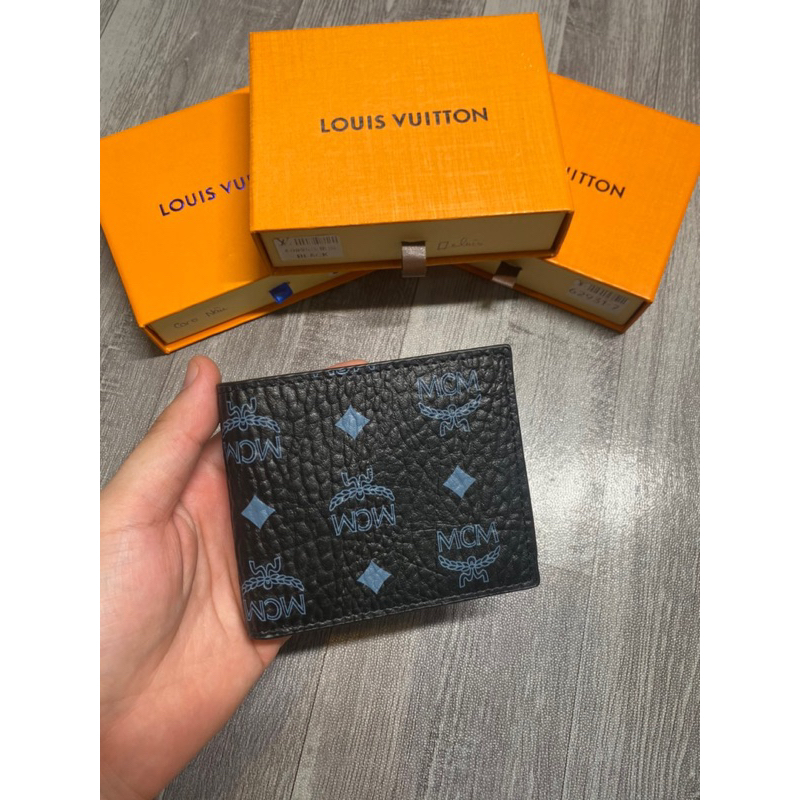 Ví da nam LV - vi nam MCM mẫu mã thời trang - bóp nam các mẫu. Full box