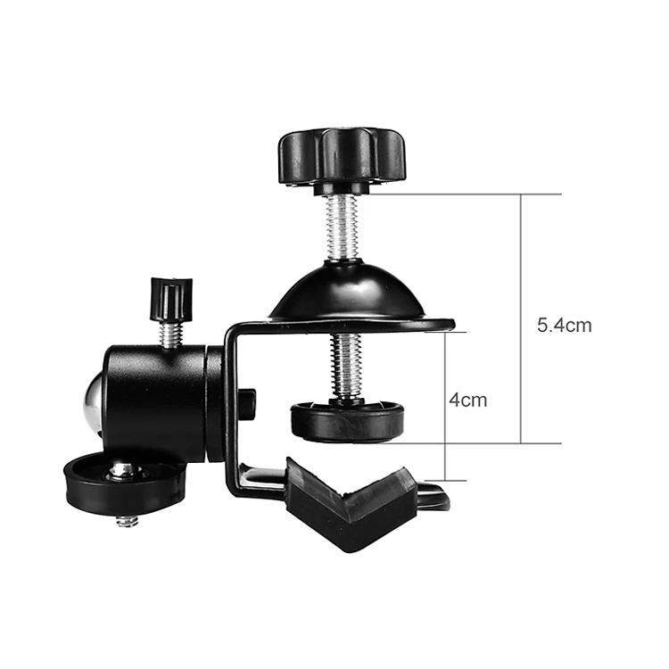 Kẹp chữ U kèm ball head dùng để gắn máy ảnh, đèn flash, đèn led...