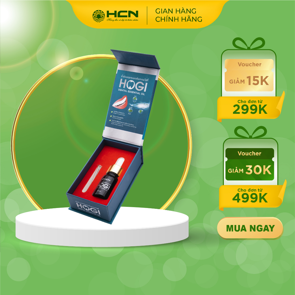 Tinh Dầu Răng Miệng Hogi HCN Dental Essential Oil Giúp Khử Mùi Hôi Sạch Miệng Hiệu Quả 10ml