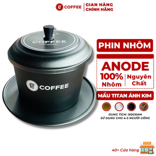 Phin nhôm pha cà phê E-Coffee cỡ lớn phủ Anode chất lượng cao với thiết kế đẹp phù hợp cho quán cafe