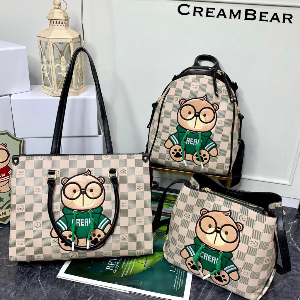 Balo Nam Nữ Thời Trang SAMMAO & CREAM BEAR Chính Hãng C1222-3