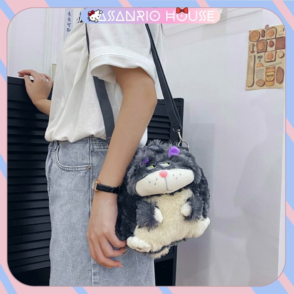 Túi Mèo Lucifer Lườm đeo chéo dây rút Bản Không Móng Unisex hottrend - Túi gấu bông ASANRIO HOUSE