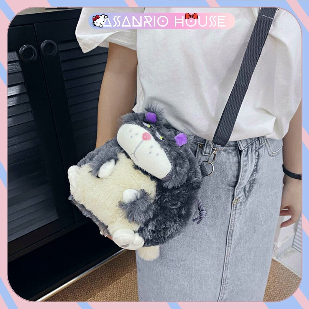 Túi Mèo Lucifer Lườm đeo chéo dây rút Bản Không Móng Unisex hottrend - Túi gấu bông ASANRIO HOUSE