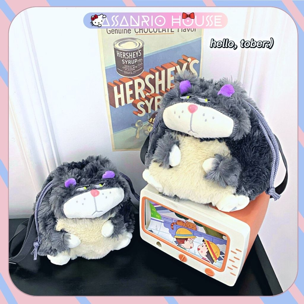 Túi Mèo Lucifer Lườm đeo chéo dây rút Bản Không Móng Unisex hottrend - Túi gấu bông ASANRIO HOUSE