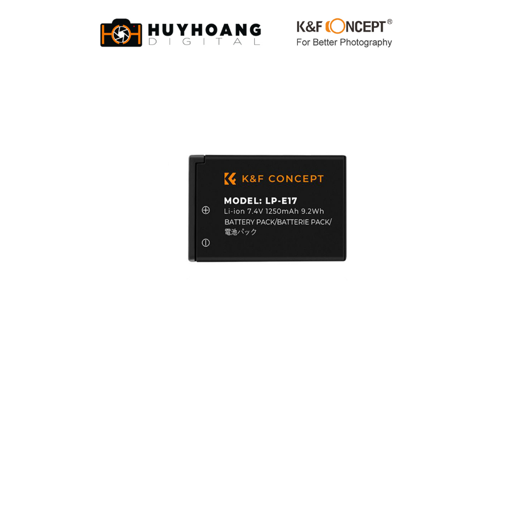 Pin máy ảnh Canon LP-E17 - Thương hiệu K&F CONCEPT ( 2 Baterry 1 Charger) - Pin1 viênKF28.0014V3