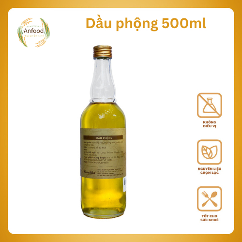 Dầu phộng  Homefood - chai 500ml nguyên chất, không tinh luyện