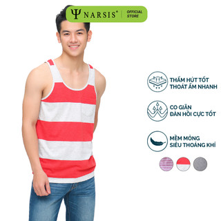 Áo Thun Ba Lỗ Nam Kẻ Narsis Chất Cotton Co Giãn Thấm Hút Mồ Hôi Tốt Thoải Mái Khi Vận Động Mùa Hè