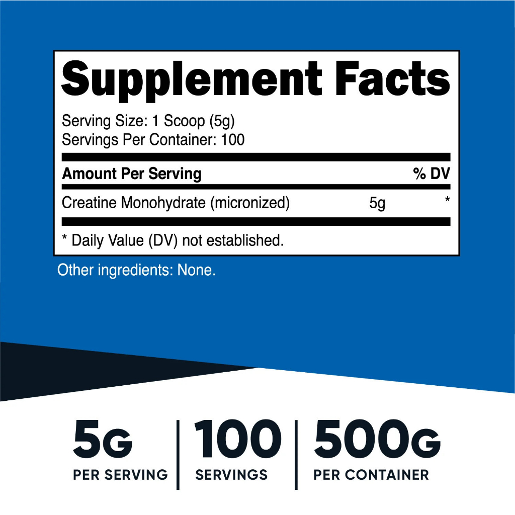 Bột creatine Nutricost CREATINE MONOHYDRATE MICRONIZED 500g