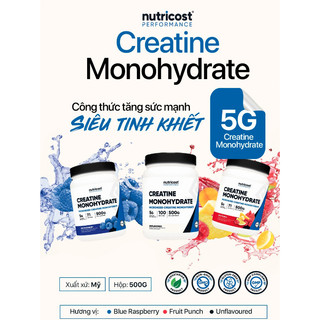 Bột creatine Nutricost CREATINE MONOHYDRATE MICRONIZED 500g