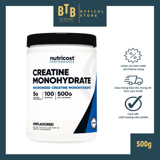 Bột creatine nutricost creatine monohydrate micronized 500g