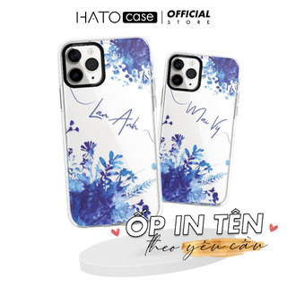 Ốp in tên HATO Case Ốp điện thoại hoa bỉ ngạn xanh cho iPhone 6 7 8 x xr xs 11 12 13 14 pro max plus mini, Mẫu 15