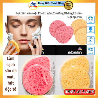 Bọt biển rửa mặt Ebelin gồm 2 miếng Kháng khuẩn-Nội địa Đức