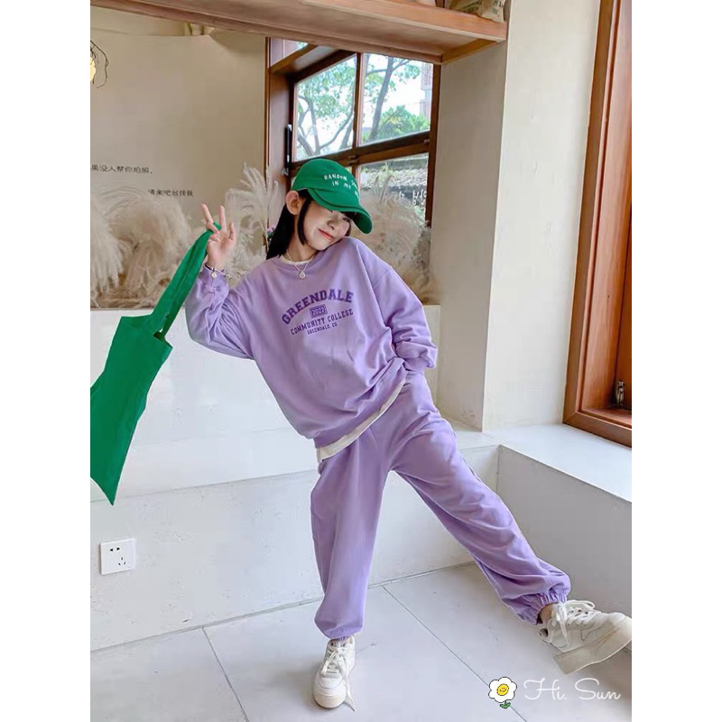 Bộ nỉ tím siêu xinh