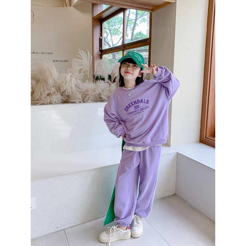 Bộ nỉ tím siêu xinh