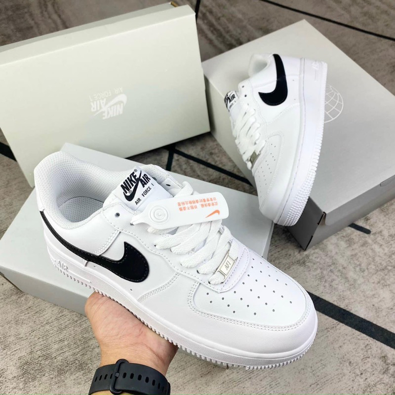Giày Thể Thao AF1 Vệt Đen Nam Nữ Hot 2023, Đế Air Full Box+Bill