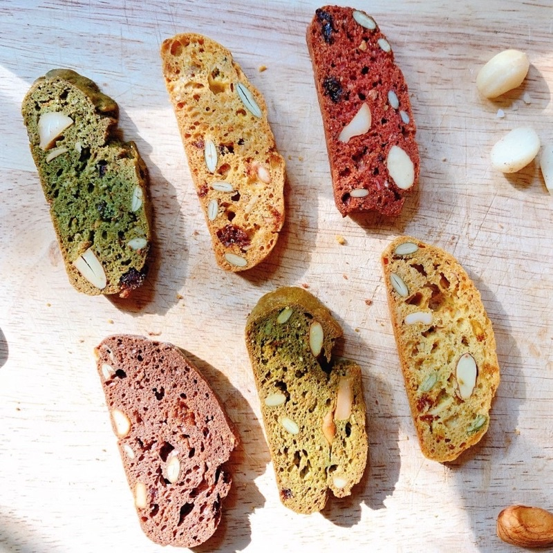 250Gr Bánh Biscotti TH Healthy Food ăn kiêng giảm cân nguyên cám không đường, mix 3 vị