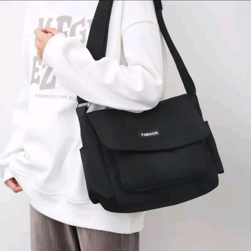 Túi đeo chéo trượt nước vải dù nilon nam nữ unisex chống nước dây kéo đựng sách a4 đi học đi chơi phong cách ulzzang