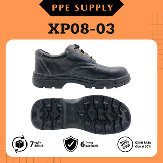 Giày bảo hộ lao động nam chống nước ABC Váng 3 XP08-03 ✅Freeship Extra-Flash Sale✅ chỉ trắng, chống đinh, mũi thép