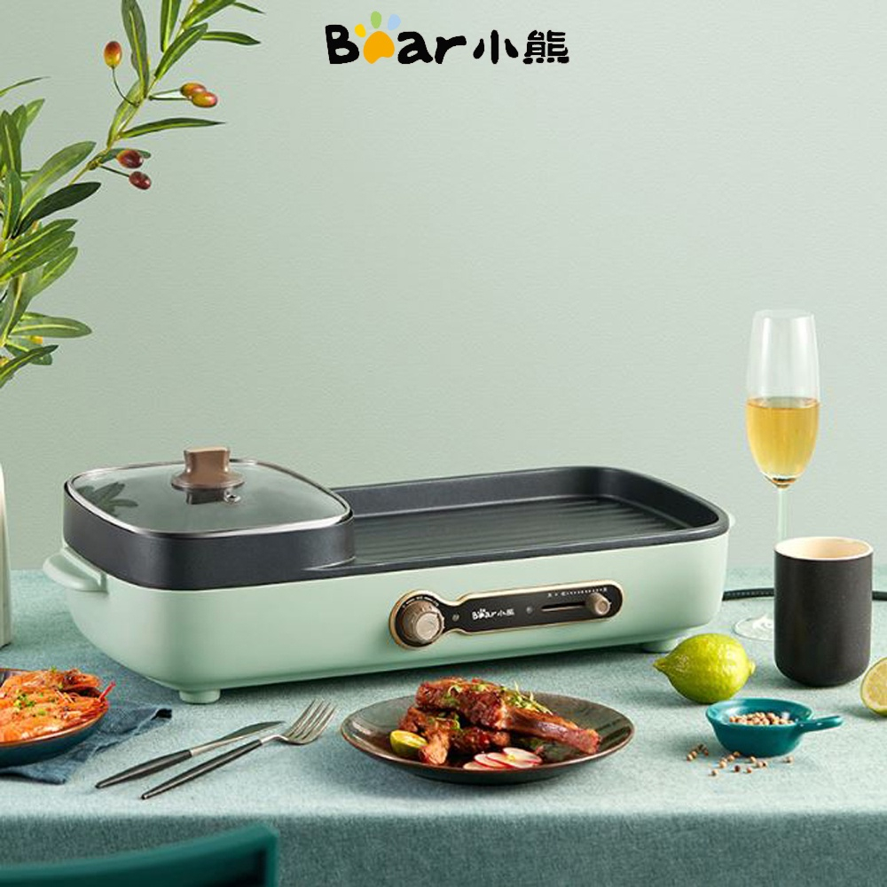 Bếp Nướng Và Lẩu BEAR, Nồi Lẩu Điện 2IN1 Cho Gia Đình DKL-C15G1