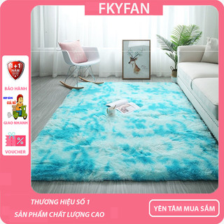 Thảm lông trải sàn lót sàn phòng khách trải giường phòng ngủ thảm lông loang chụp ảnh lông mềm 1m6x2m hàng đẹp