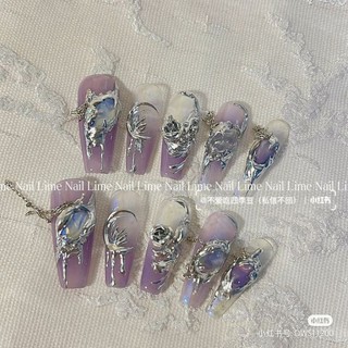 Móng giả_nail box móng thiết kế tráng gương nổi bật