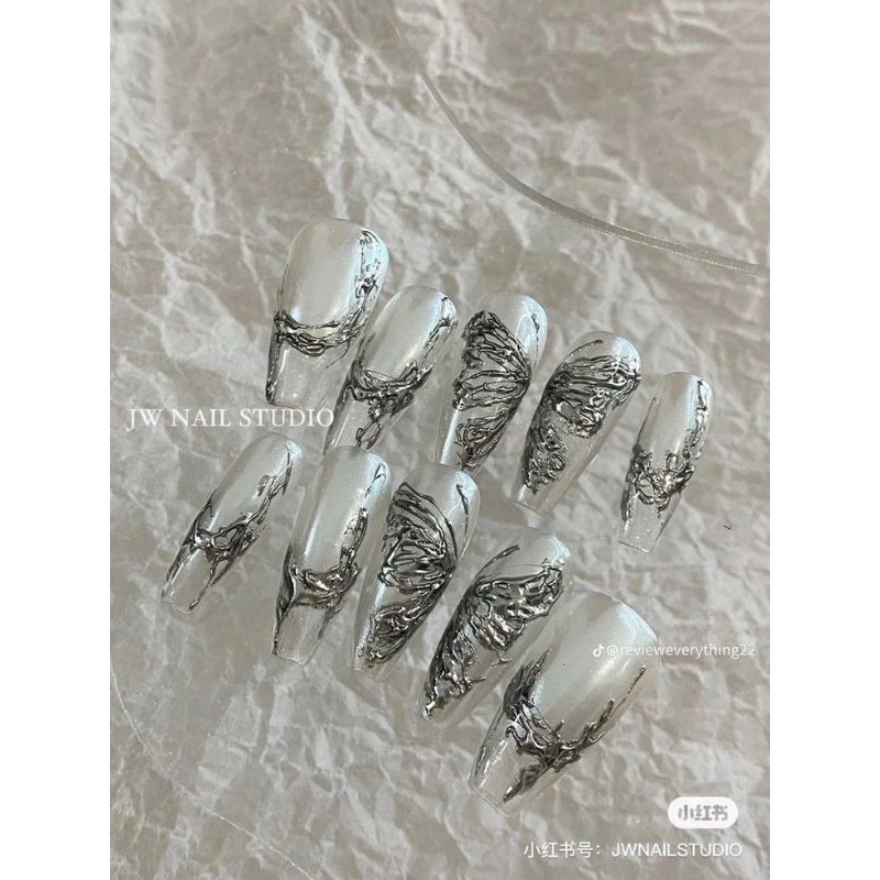 Móng giả_nail box móng thiết kế tráng gương