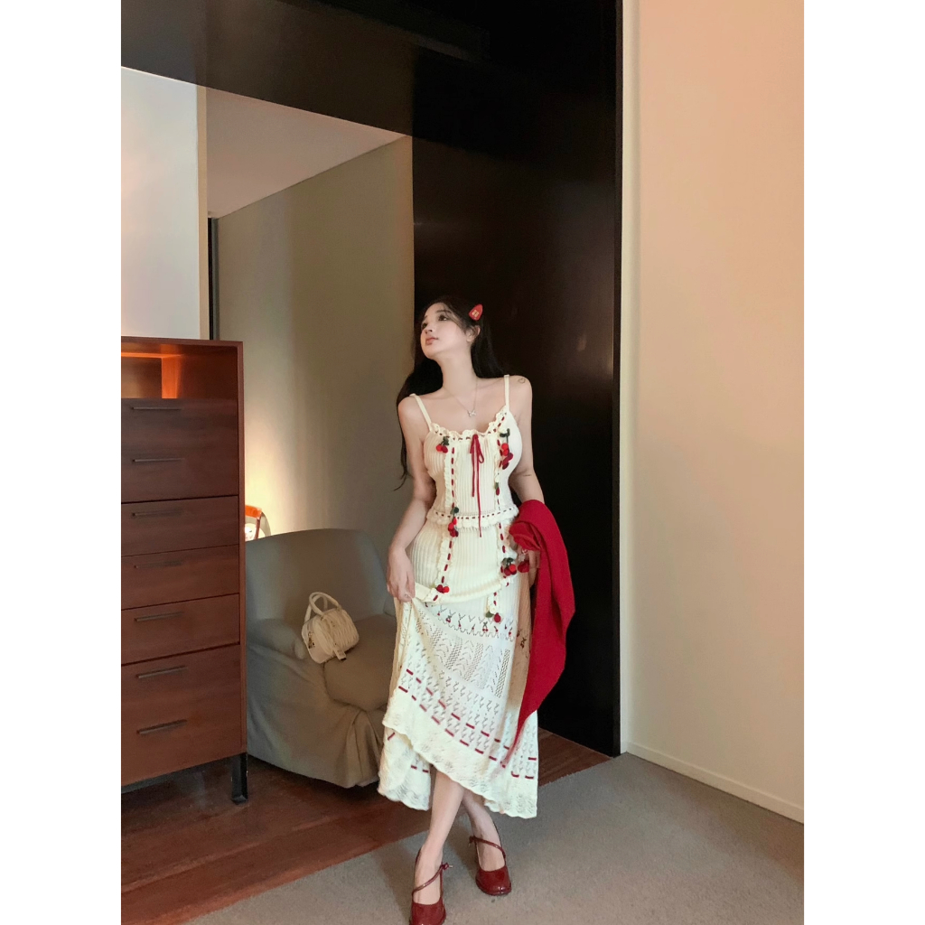 2 mảnh váy nữ mùa thu đan treo