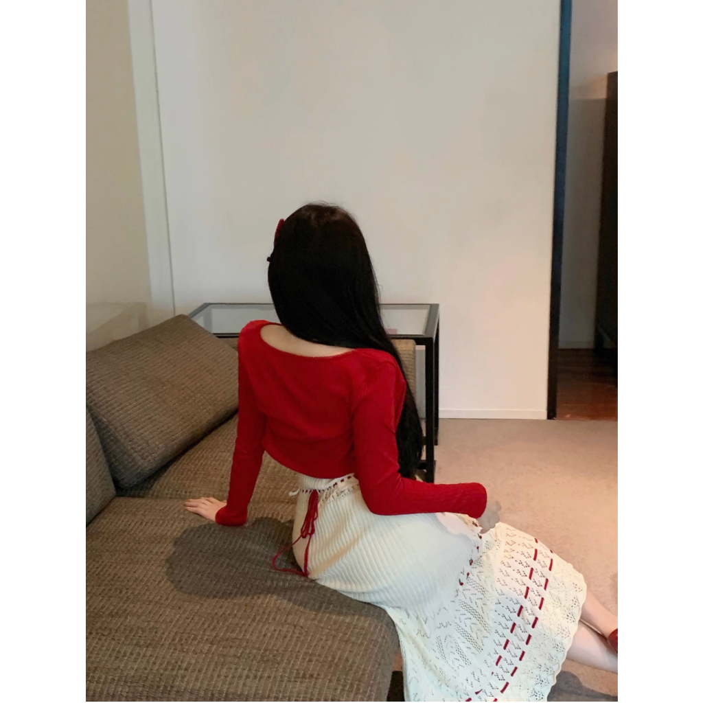 2 mảnh váy nữ mùa thu đan treo