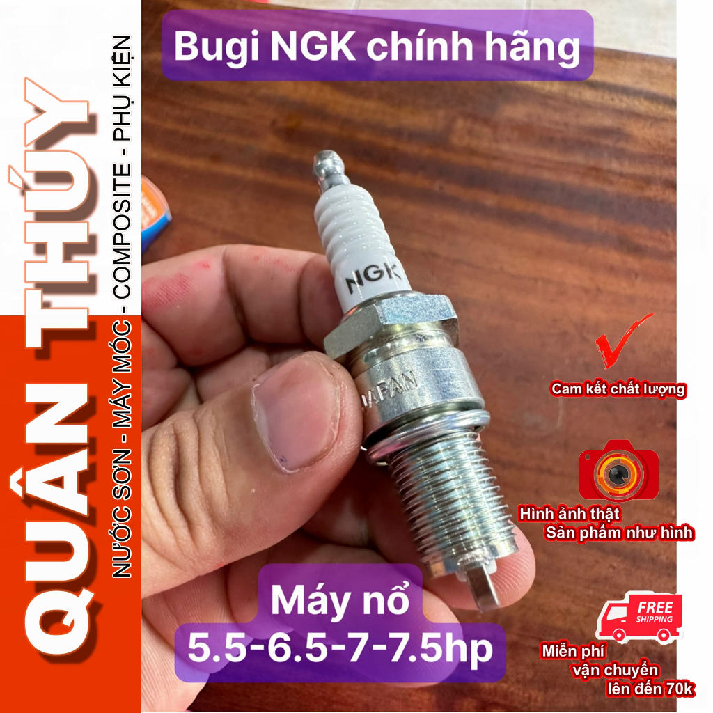 🌟  Bugi NGK Máy xăng, động cơ nổ 5.5/6.5/7/7.5hp các dòng máy honda, thái lan, TQ