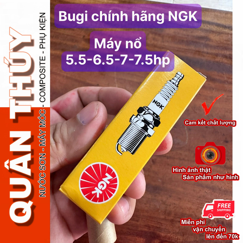 🌟  Bugi NGK Máy xăng, động cơ nổ 5.5/6.5/7/7.5hp các dòng máy honda, thái lan, TQ - sản xuất tại Nhật.