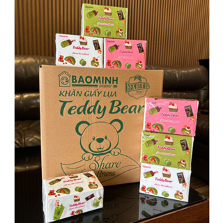 Thùng Giấy Ăn Rút Lụa Trắng 4 Lớp 360 Tờ TEDDY BEAR Essential Softness Mềm Mại cùng quà tặng: