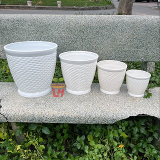 Chậu nhựa trồng cây, Chậu mây đan, Đan tròn đủ size, chậu nhựa dày cao cấp