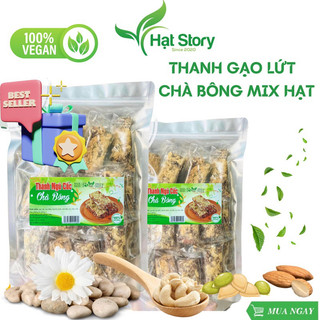 500Gr Thanh Gạo Lứt Chà Bông Mix Hạt Ăn Kiêng Giòn Ngon, Ít Ngọt