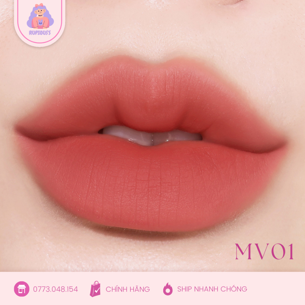 Son Kem Lì Mịn Môi Black Rouge Muddish Cushion Velvet Tint