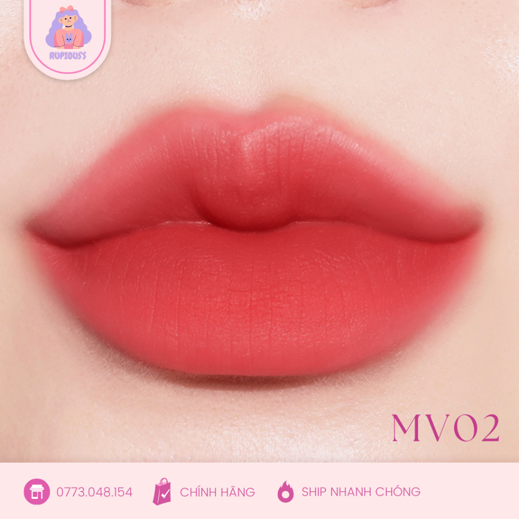 Son Kem Lì Mịn Môi Black Rouge Muddish Cushion Velvet Tint