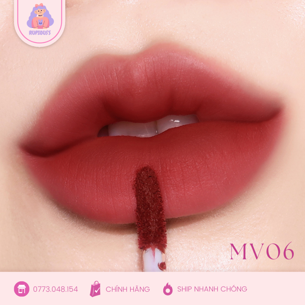 Son Kem Lì Mịn Môi Black Rouge Muddish Cushion Velvet Tint