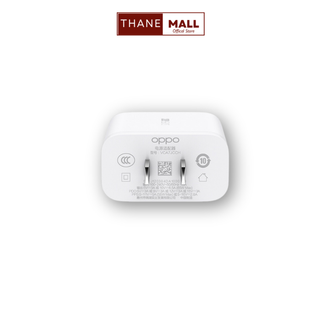 Bộ Sạc Nhanh OPPO Super VOOC 65W | Đầu ra USB: 10V - 6.5A