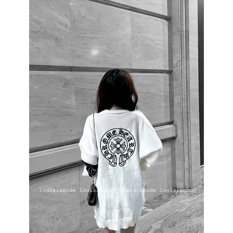 Áo Khoác Len Cardigan Thêu Chữ Thập CH Nhiều Màu