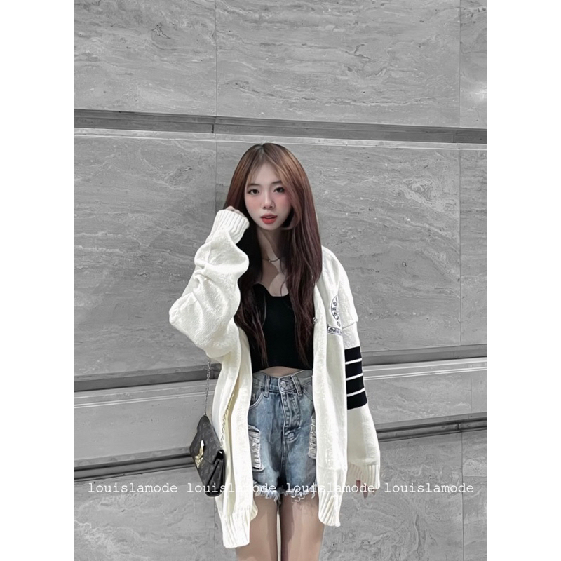 Áo Khoác Len Cardigan Thêu Chữ Thập CH Nhiều Màu