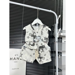 Bộ ba lỗ loang chất cotton rách