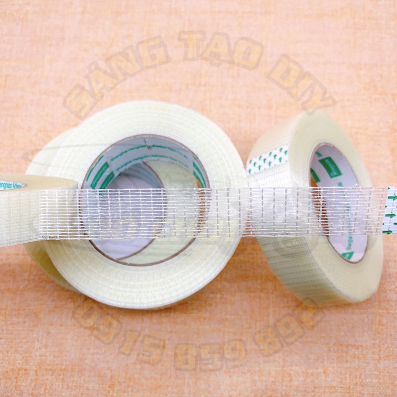 Băng keo - Băng dính sợi thủy tinh caro dài 50m các cỡ
