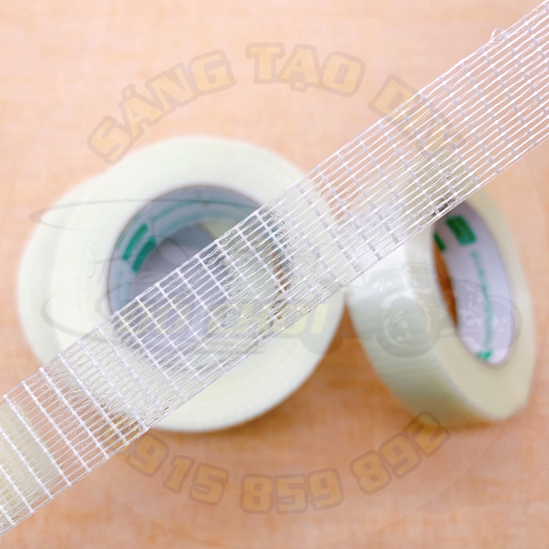 Băng keo - Băng dính sợi thủy tinh caro dài 50m các cỡ